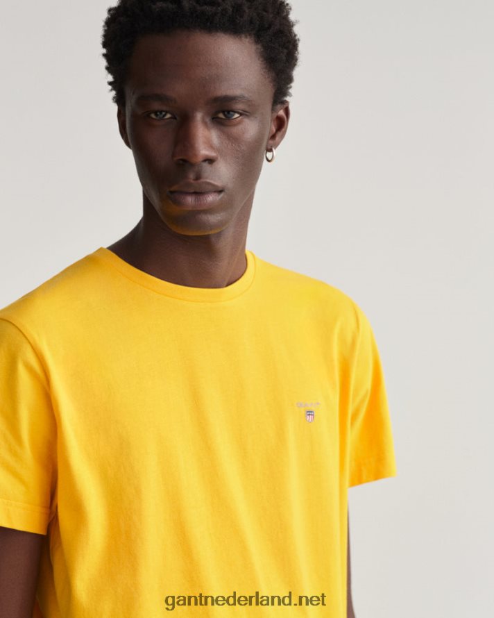 GANT Heren citrusgeel origineel t-shirt R48460179