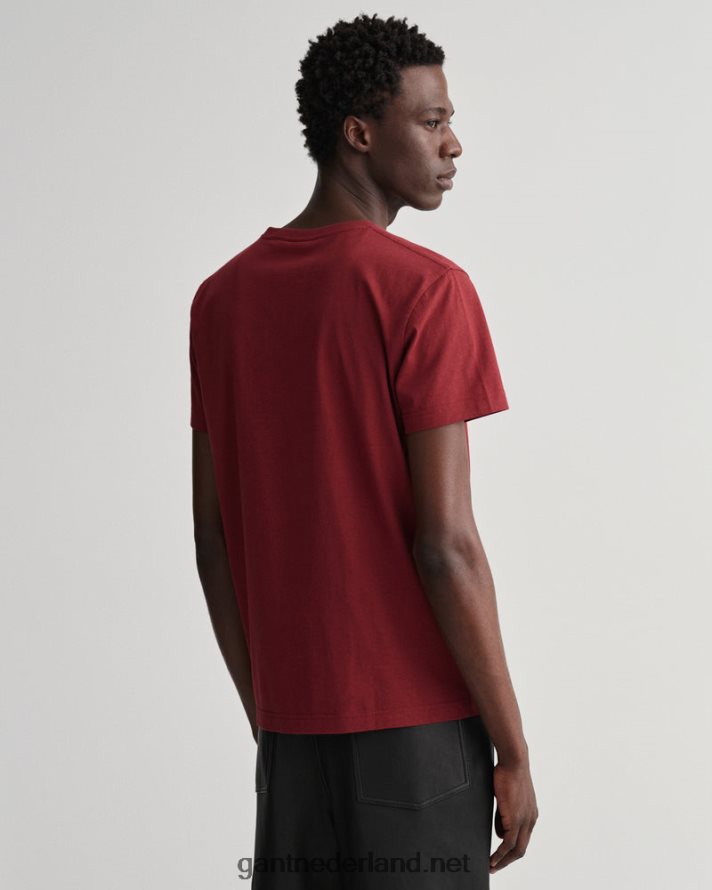 GANT Heren rood geplooid origineel t-shirt R48460132