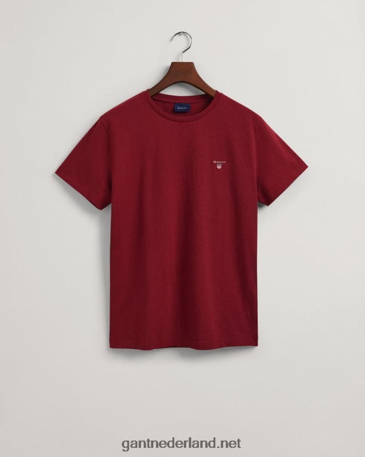 GANT Heren rood geplooid origineel t-shirt R48460132