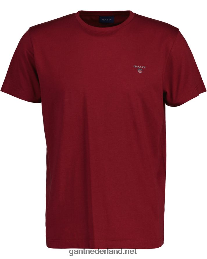 GANT Heren rood geplooid origineel t-shirt R48460132