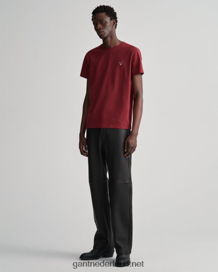 GANT Heren rood geplooid origineel t-shirt R48460132