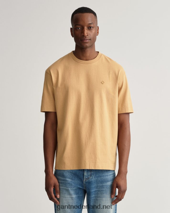 GANT Heren toffee-beige icon g essentieel t-shirt R48460136