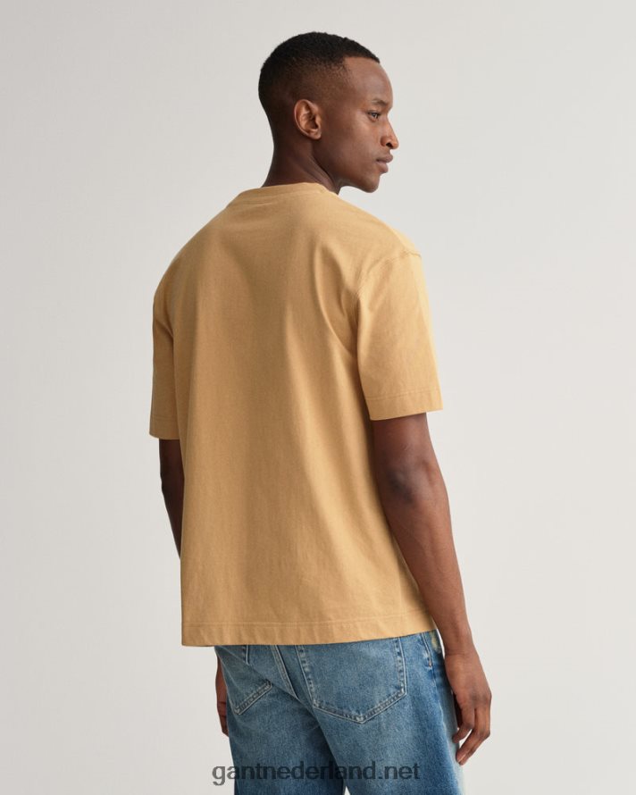 GANT Heren toffee-beige icon g essentieel t-shirt R48460136