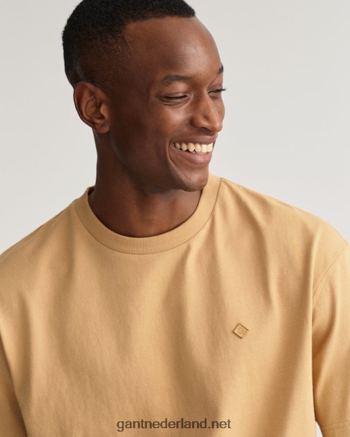 GANT Heren toffee-beige icon g essentieel t-shirt R48460136