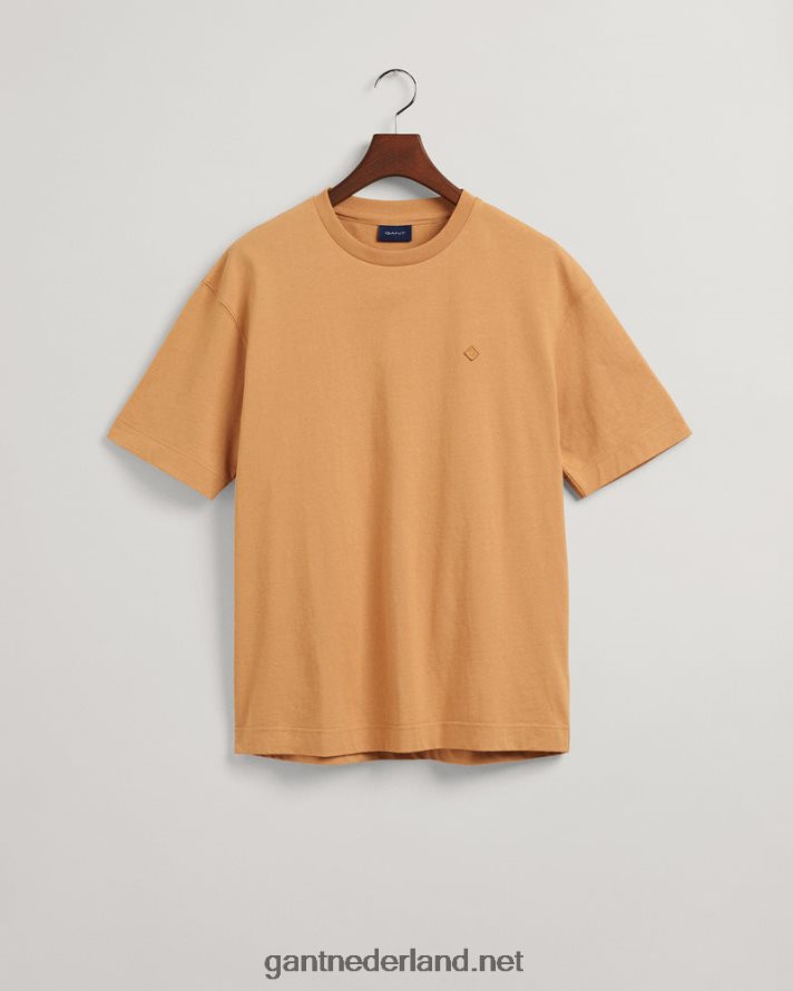 GANT Heren toffee-beige icon g essentieel t-shirt R48460136