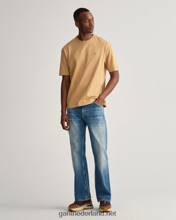 GANT Heren toffee-beige icon g essentieel t-shirt R48460136