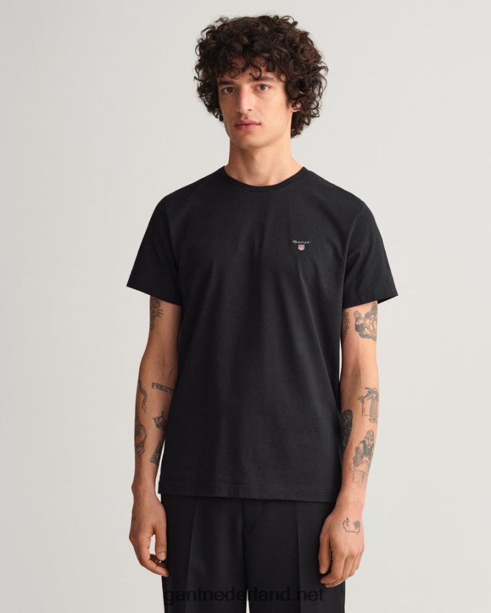 GANT Heren zwart origineel t-shirt R48460153