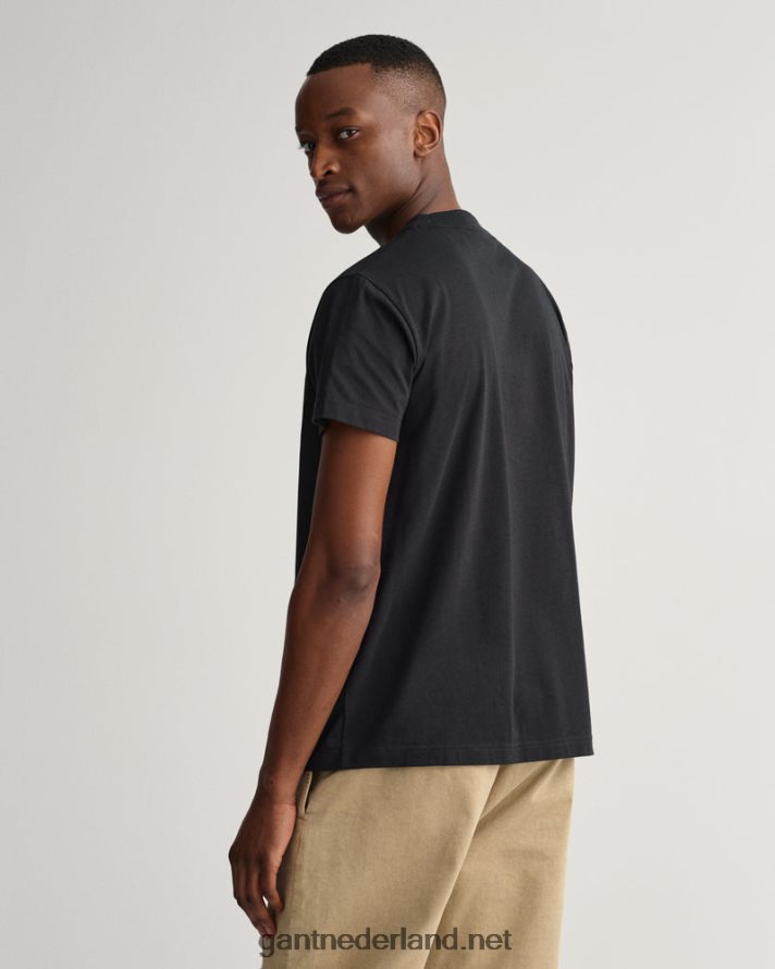 GANT Heren zwart schild schild t-shirt R48460159