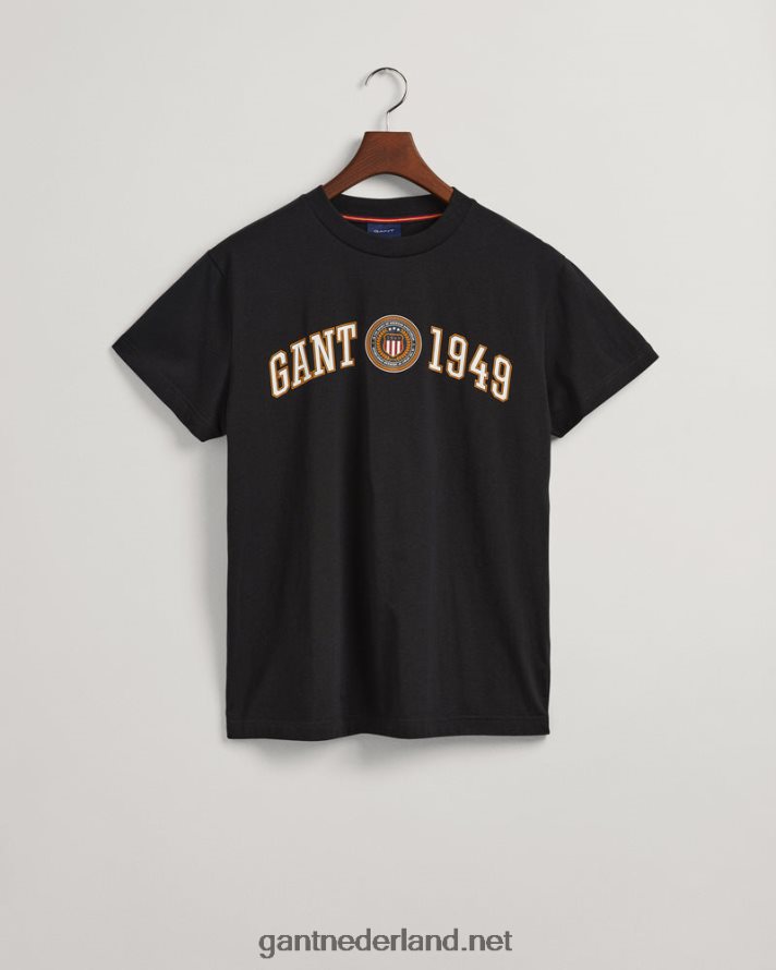 GANT Heren zwart schild schild t-shirt R48460159