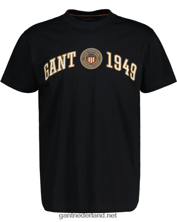 GANT Heren zwart schild schild t-shirt R48460159