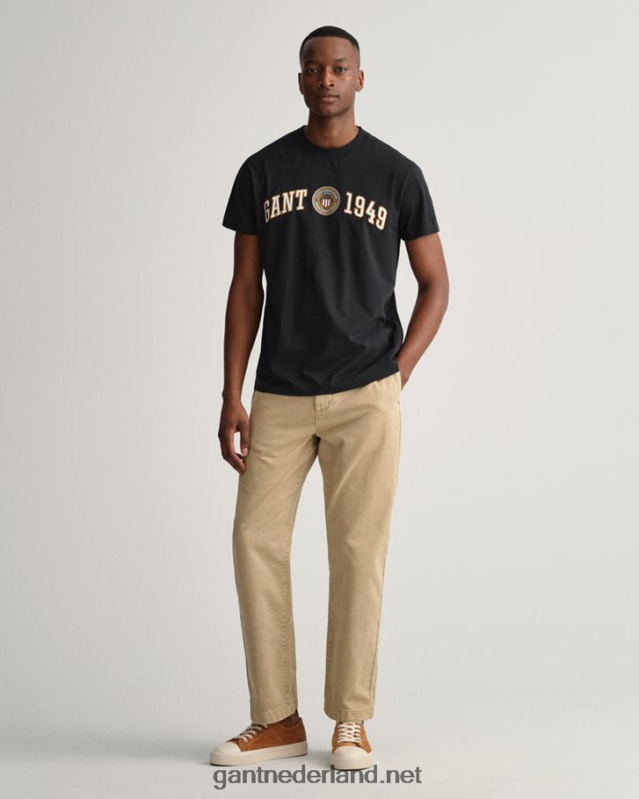 GANT Heren zwart schild schild t-shirt R48460159