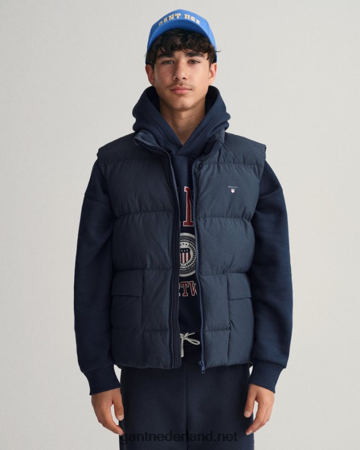 GANT jeugd avond blauw puffervest voor tieners R48460870