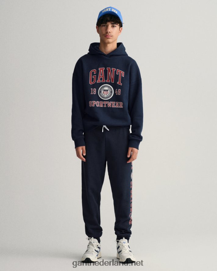 GANT jeugd avond blauw Crest Shield-broek voor tieners R48460827
