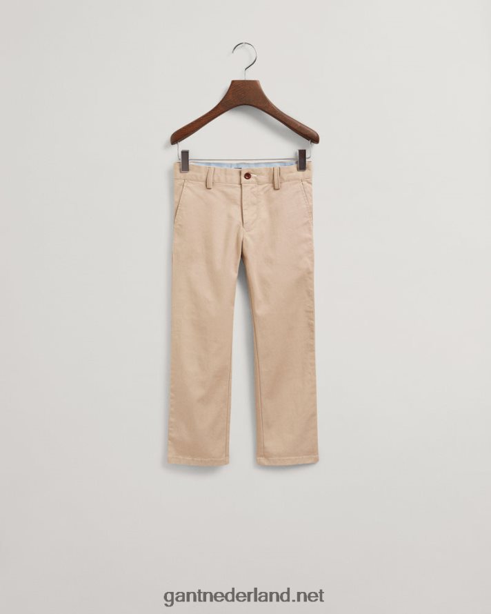 GANT jeugd donker kaki chino broek voor kinderen R48460823