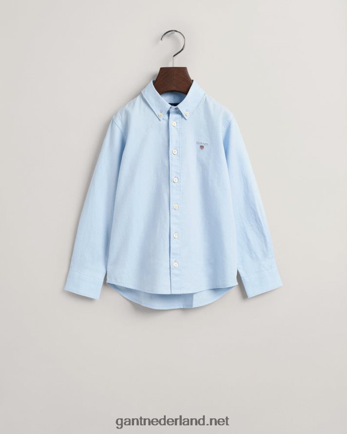 GANT jeugd capri blauw Oxford-overhemd uit het archief voor kinderen R48460836