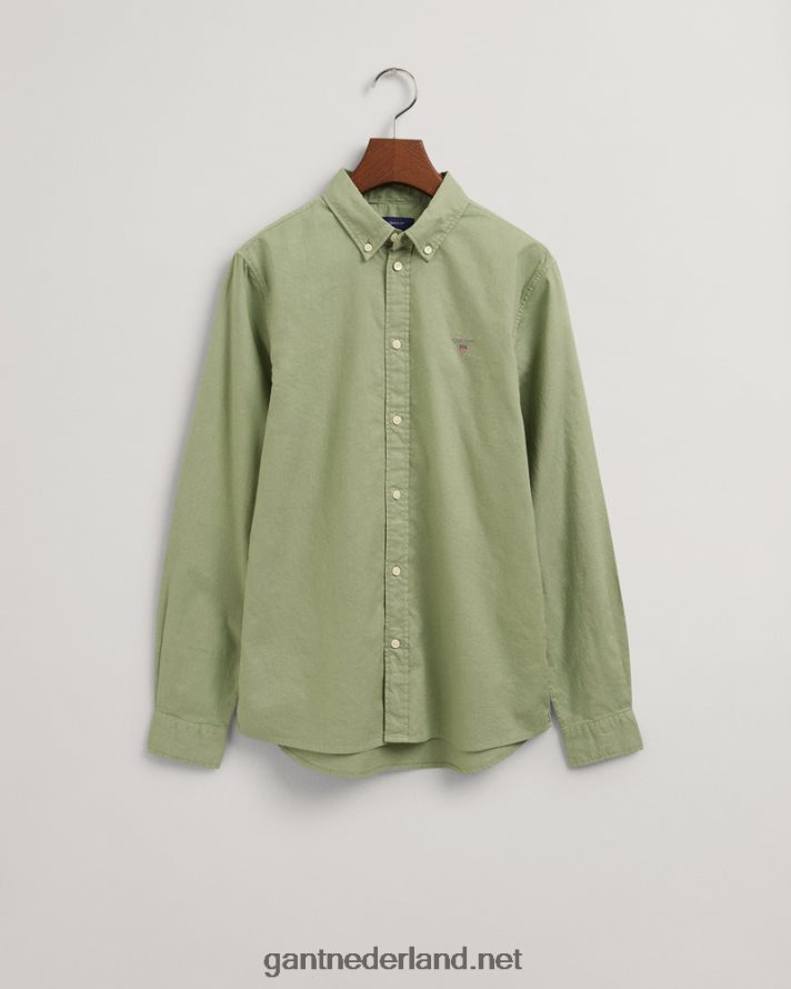 GANT jeugd eucalyptus groen katoenen twill overhemd voor tienerjongens R48460833