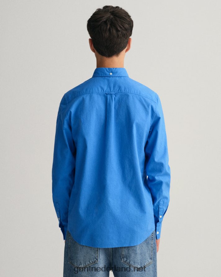 GANT jeugd paleis blauw katoenen twill overhemd voor tienerjongens R48460832