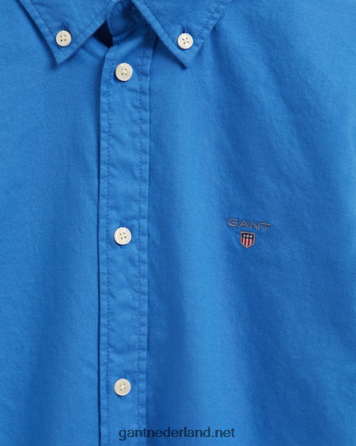 GANT jeugd paleis blauw katoenen twill overhemd voor tienerjongens R48460832
