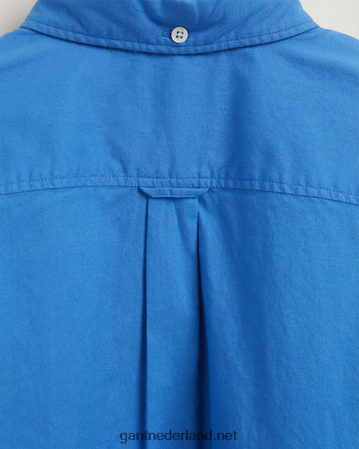 GANT jeugd paleis blauw katoenen twill overhemd voor tienerjongens R48460832