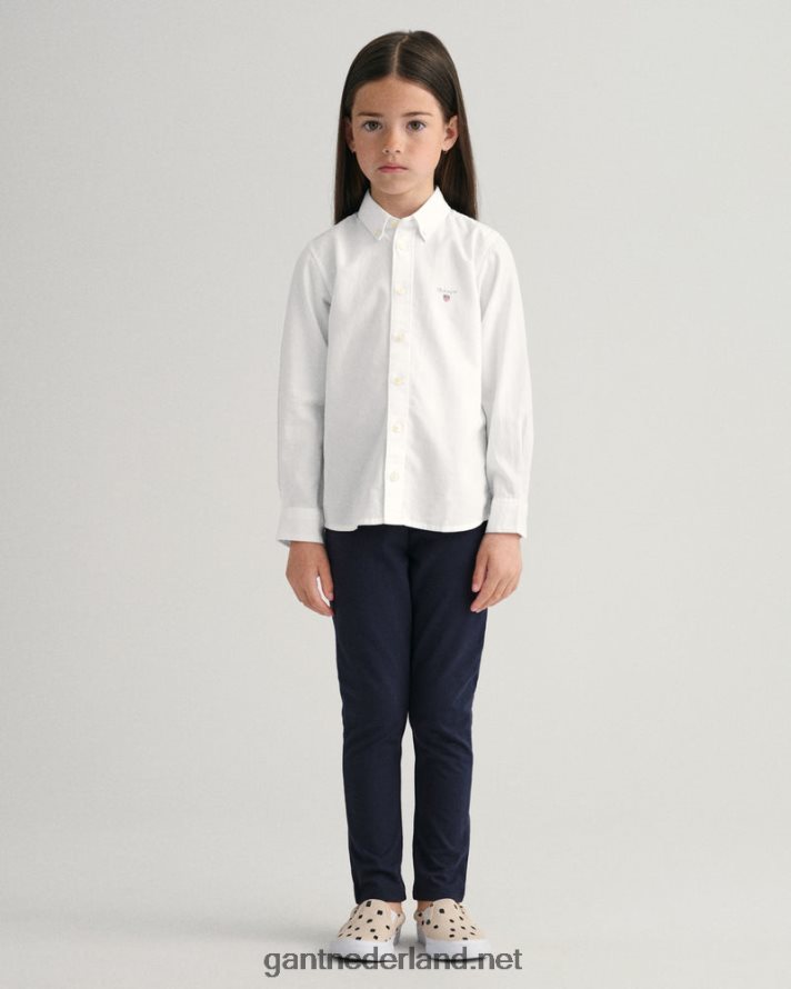 GANT jeugd wit Oxford-overhemd uit het archief voor kinderen R48460838