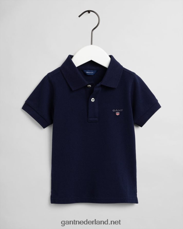 GANT jeugd avond blauw origineel piqué poloshirt voor kinderen R48460819