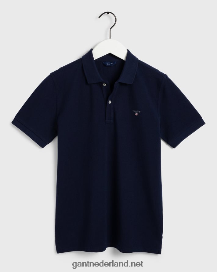 GANT jeugd avond blauw origineel piqué poloshirt voor tieners R48460795