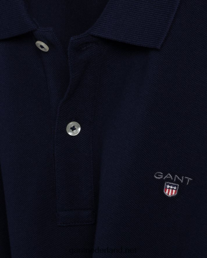 GANT jeugd avond blauw origineel piqué poloshirt voor tieners R48460795