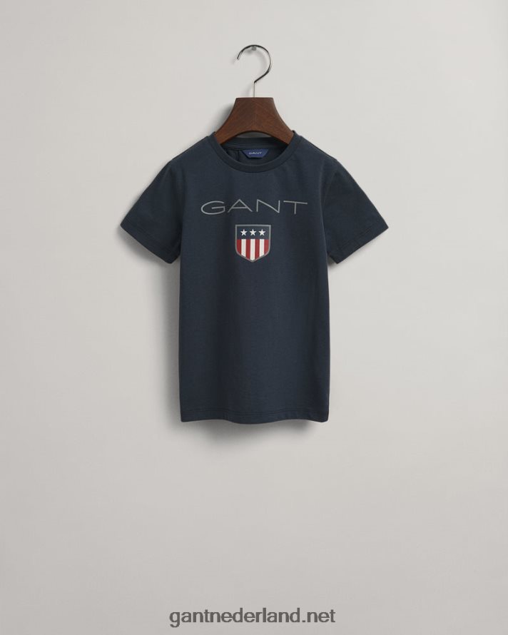 GANT jeugd avond blauw schild t-shirt voor kinderen R48460808