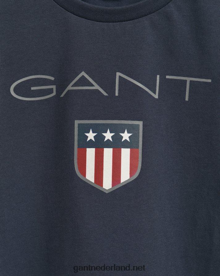 GANT jeugd avond blauw schild t-shirt voor kinderen R48460808