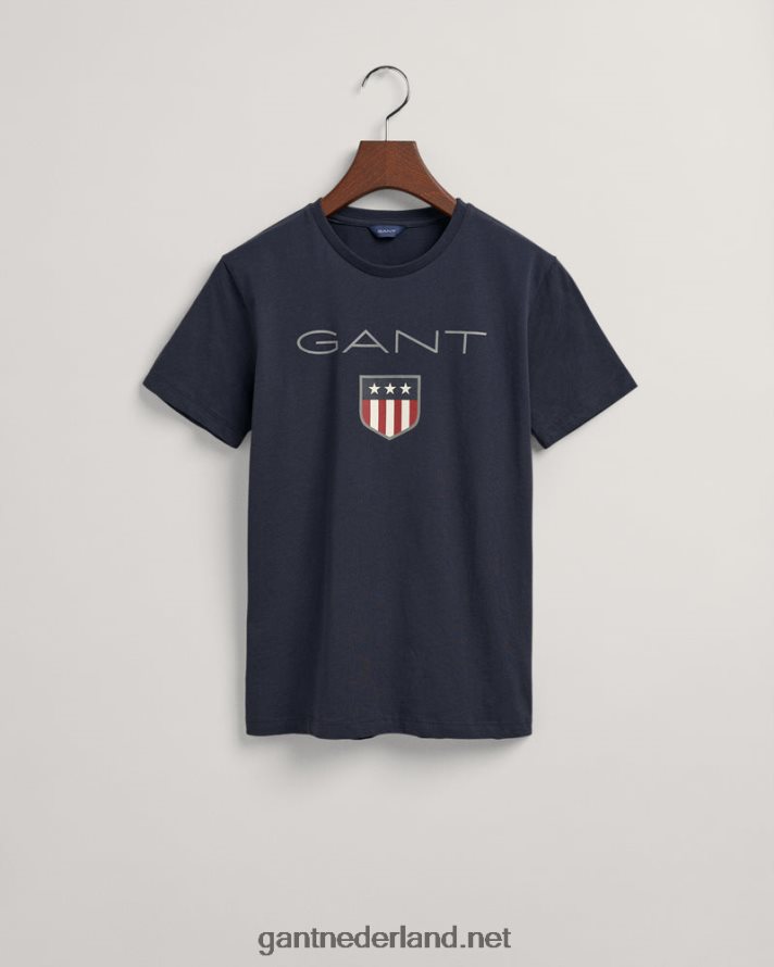 GANT jeugd avond blauw schild t-shirt voor tieners R48460802