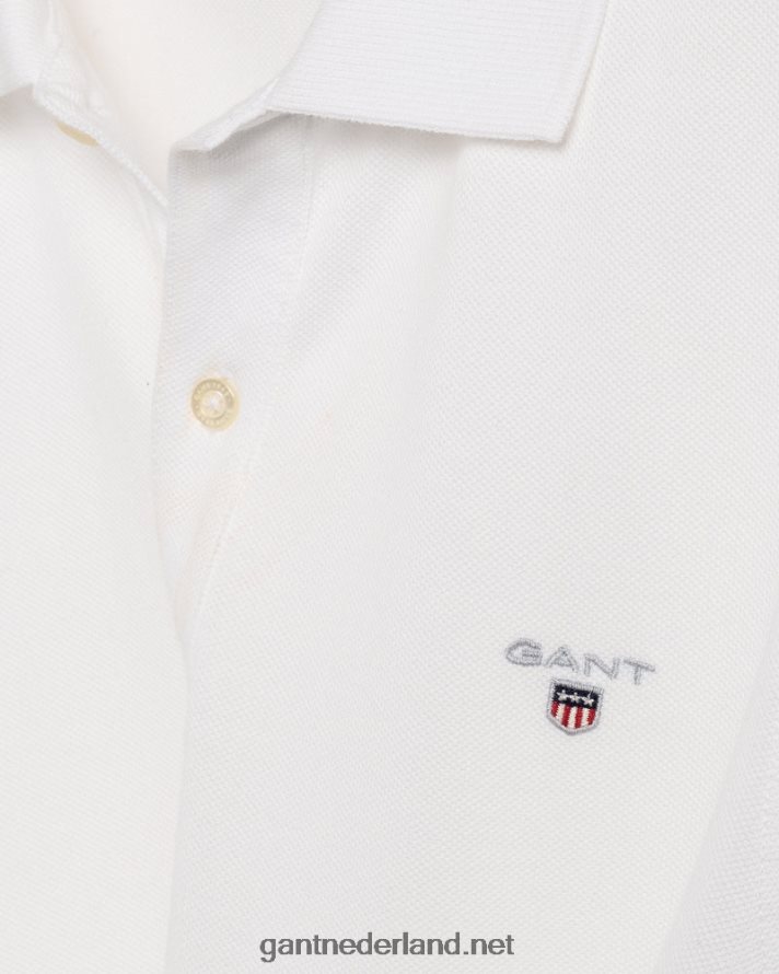 GANT jeugd wit origineel piqué poloshirt voor tieners R48460809