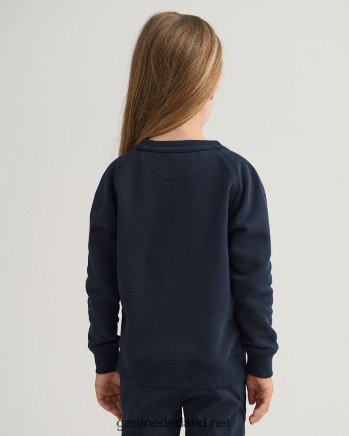 GANT jeugd avond blauw origineel sweatshirt met ronde hals voor kinderen R48460853