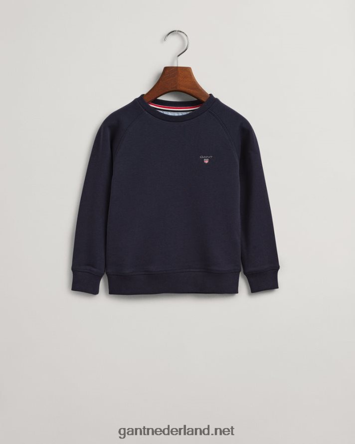 GANT jeugd avond blauw origineel sweatshirt met ronde hals voor kinderen R48460853