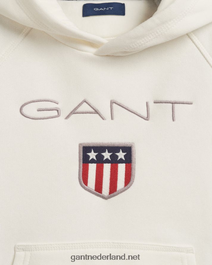GANT jeugd eierschaal hoodie met schild voor kinderen R48460868