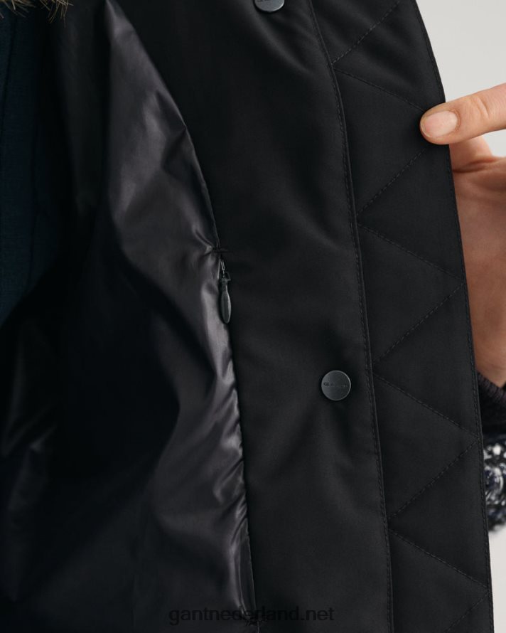 GANT vrouwen ebbenhout zwart tweed donsjack R48460754