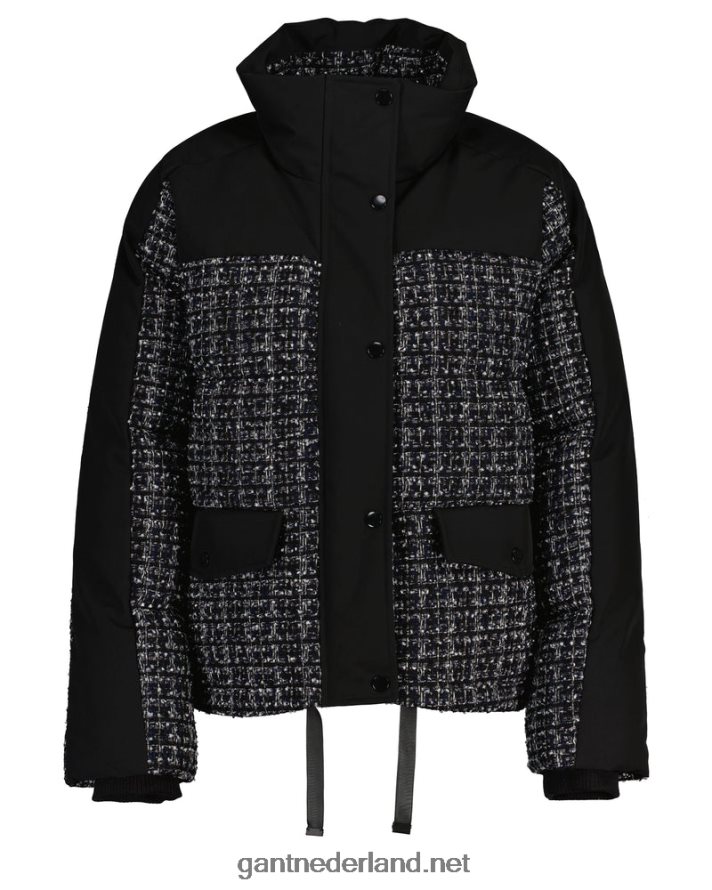 GANT vrouwen ebbenhout zwart tweed donsjack R48460754