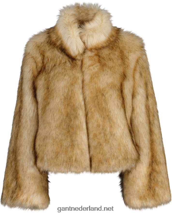 GANT vrouwen linnen kort jack van imitatiebont R48460750