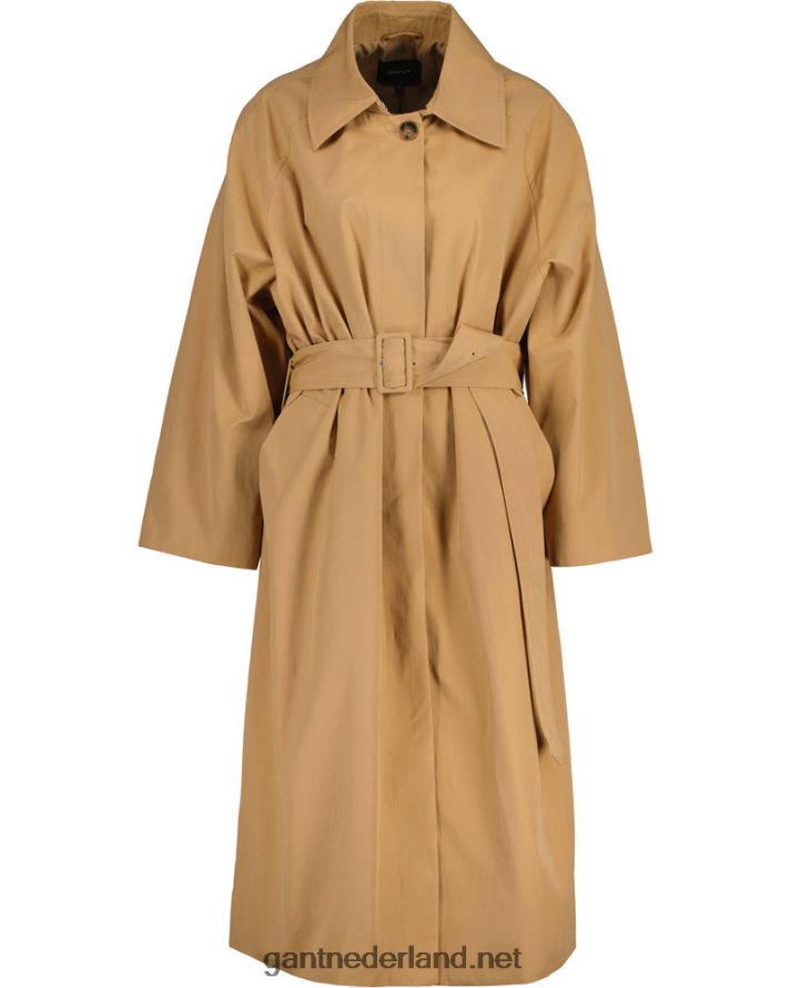GANT vrouwen toffee-beige autojas van een katoenmix R48460753