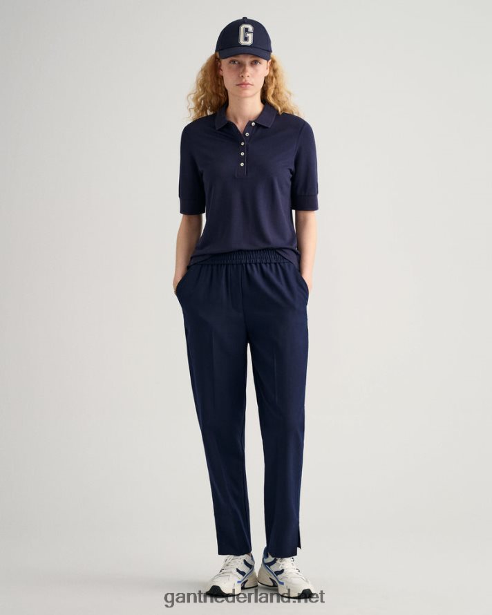 GANT vrouwen avond blauw taps toelopende broek R48460744