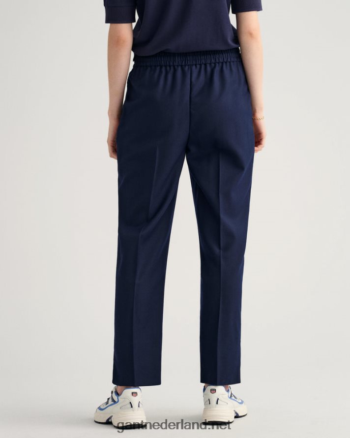 GANT vrouwen avond blauw taps toelopende broek R48460744