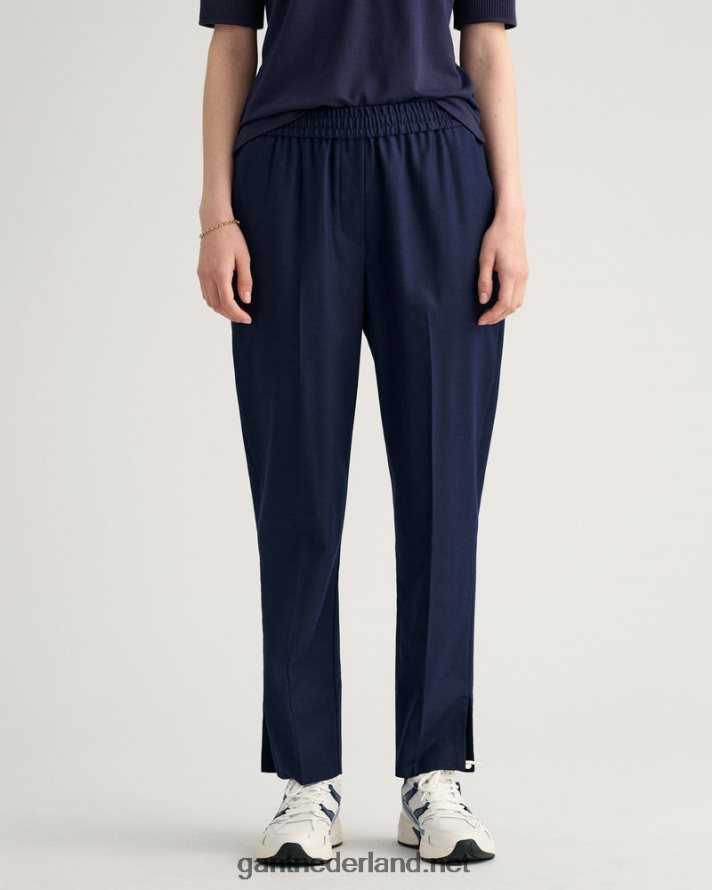 GANT vrouwen avond blauw taps toelopende broek R48460744
