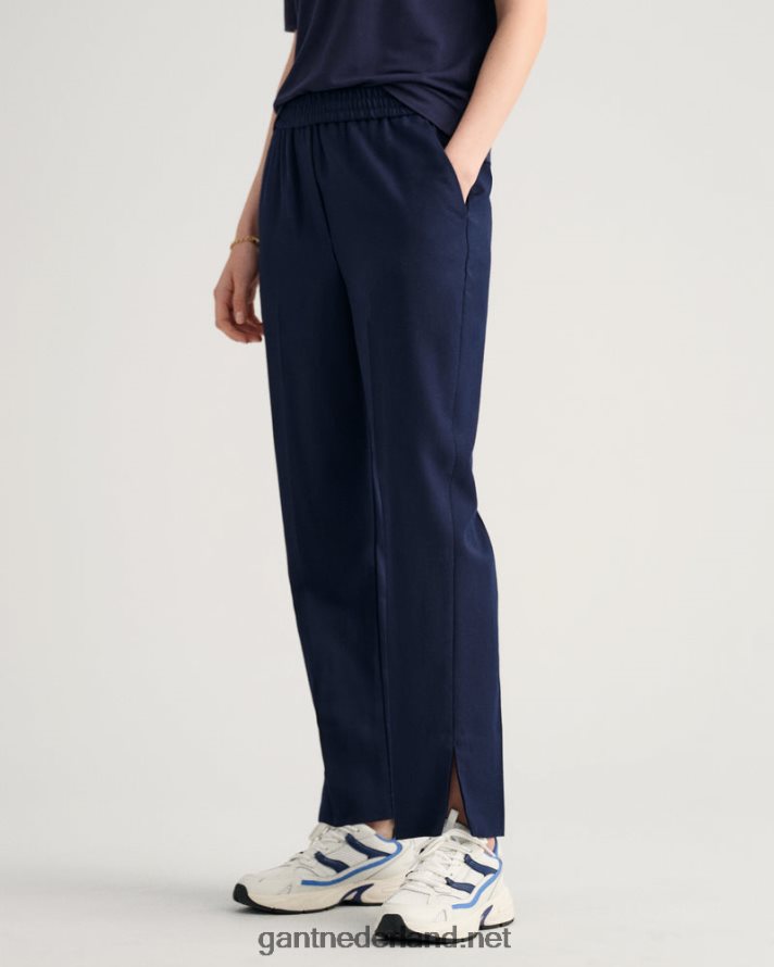 GANT vrouwen avond blauw taps toelopende broek R48460744