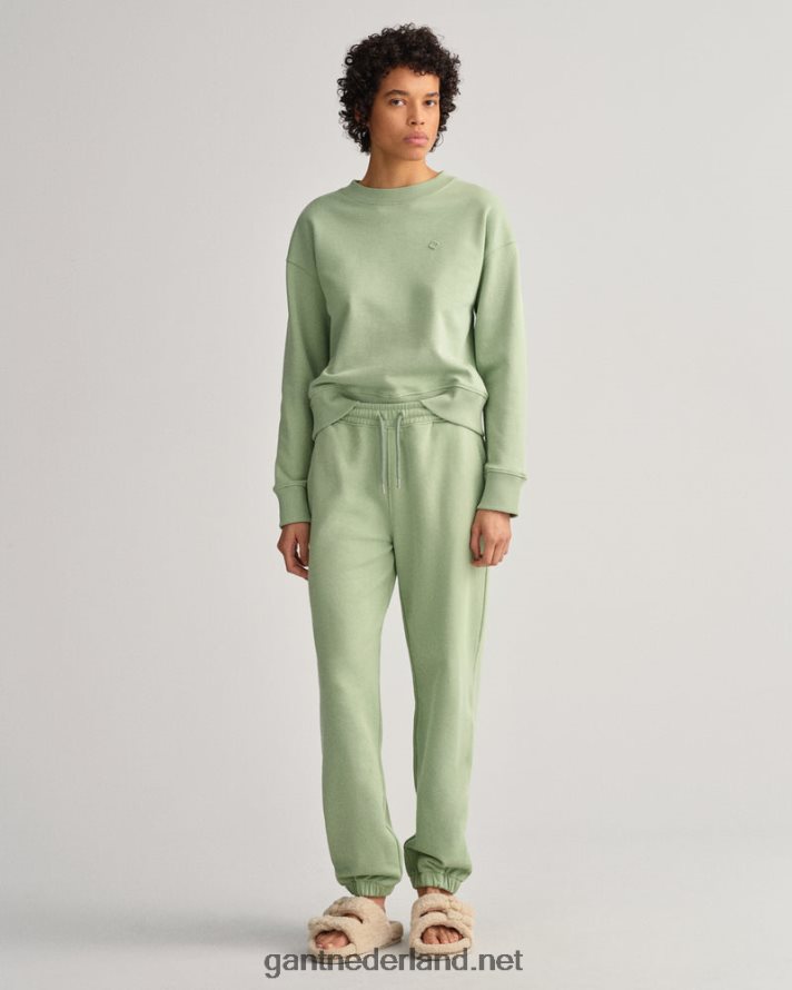 GANT vrouwen eucalyptus groen relaxte fit icon g essential joggingbroek R48460714