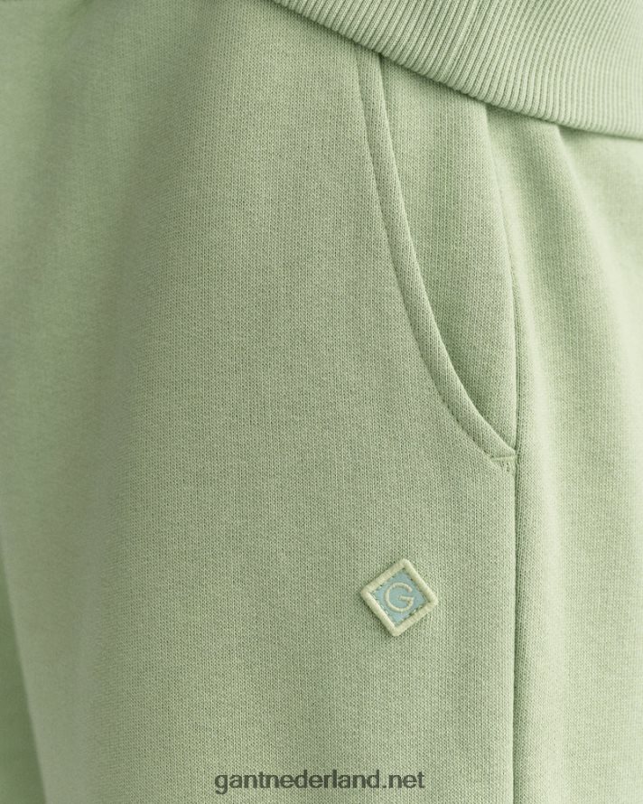 GANT vrouwen eucalyptus groen relaxte fit icon g essential joggingbroek R48460714