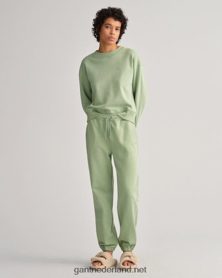 GANT vrouwen eucalyptus groen relaxte fit icon g essential joggingbroek R48460714