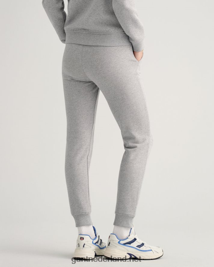 GANT vrouwen grijs gemêleerd joggingbroek met logo R48460731