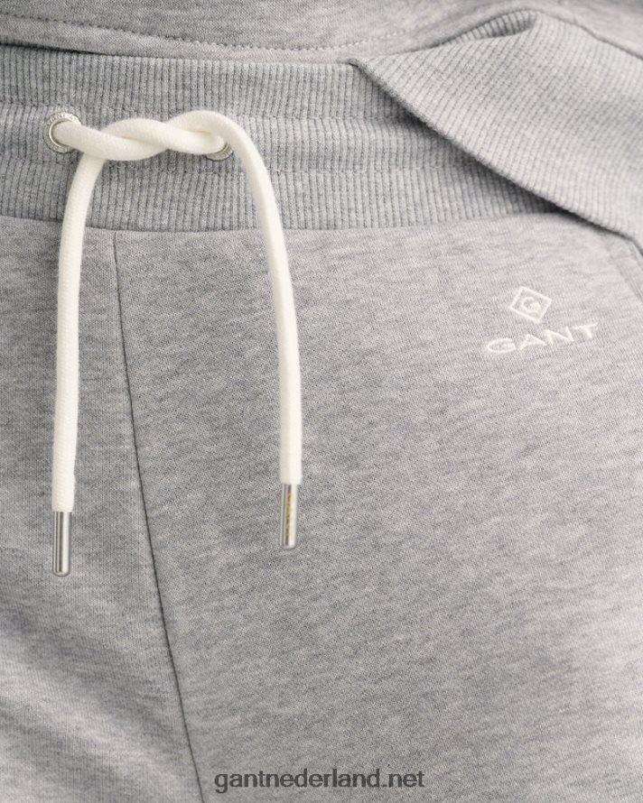 GANT vrouwen grijs gemêleerd joggingbroek met logo R48460731