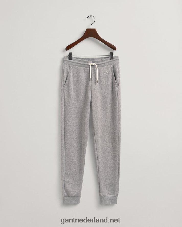 GANT vrouwen grijs gemêleerd joggingbroek met logo R48460731
