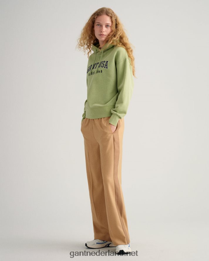 GANT vrouwen toffee-beige rechte pull-on broek R48460741