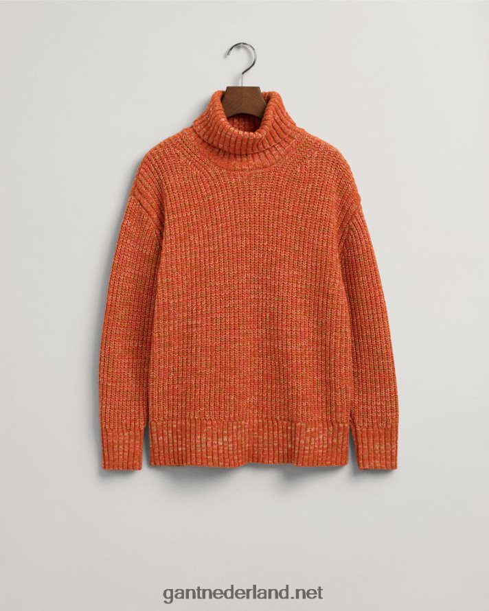 GANT vrouwen gouden sinaasappel veelkleurige coltrui R48460654